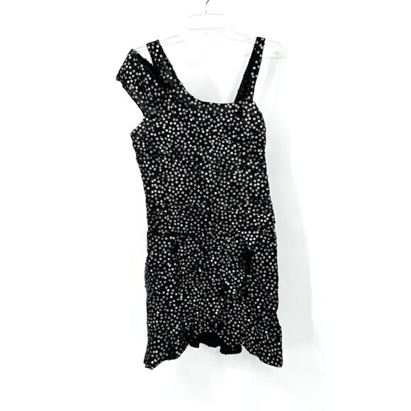 NEW ISABEL MARANT dress mini sequins spring summer 2014 asymmetrical black 42 XL - Picture 3 of 14